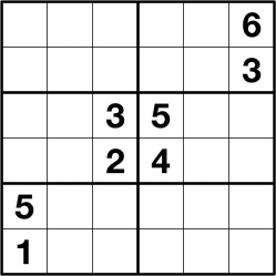 Sudoku 6x6 puzzle